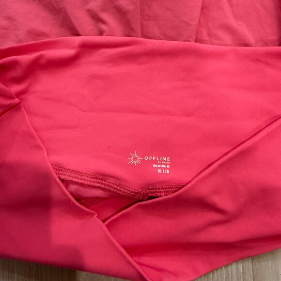 Aerie OFFLINE XL Cross-Over Shorts - Pink/Coral - Picture 4 of 4